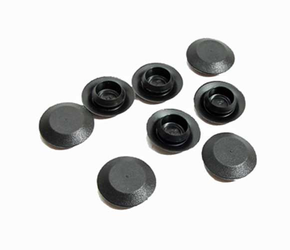 8 Pack Genuine New CAPLUGS Brand Flexible 1/2" Black Plastic Hole Plugs BPF-1/2