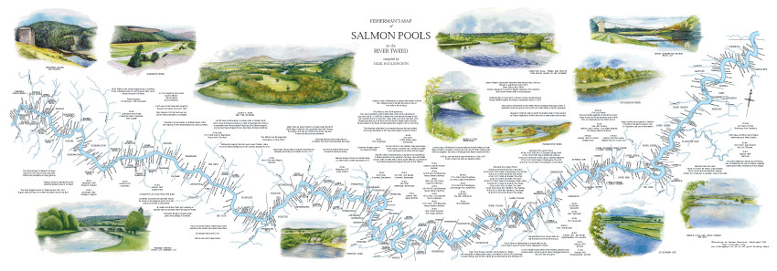 Nigel Houldsworth Deluxe Colour Salmon River Beat & Pool Maps 12 River Options