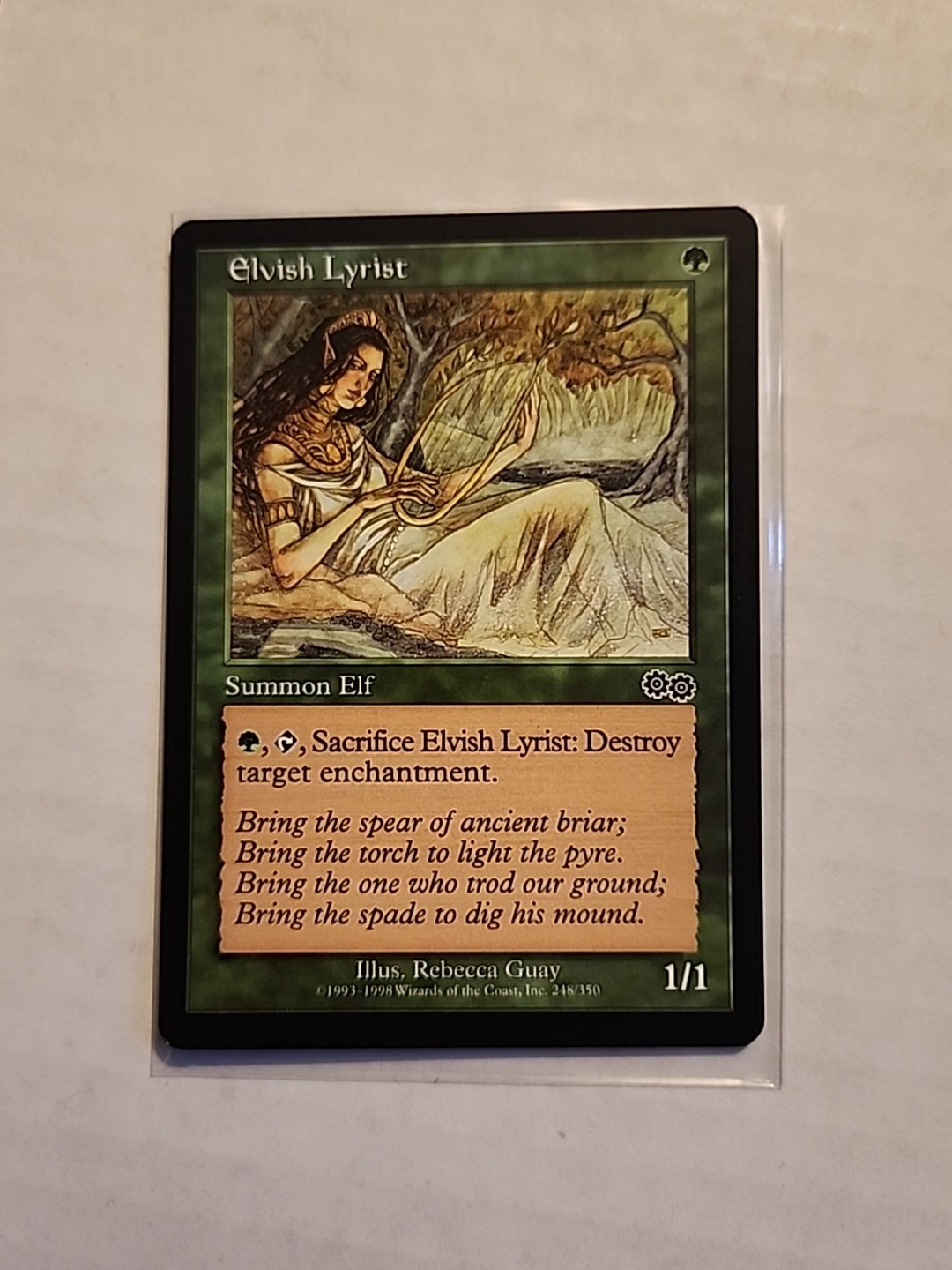Elvish Lyrist - Urza's Saga - MTG Magic - Common - Green Creature