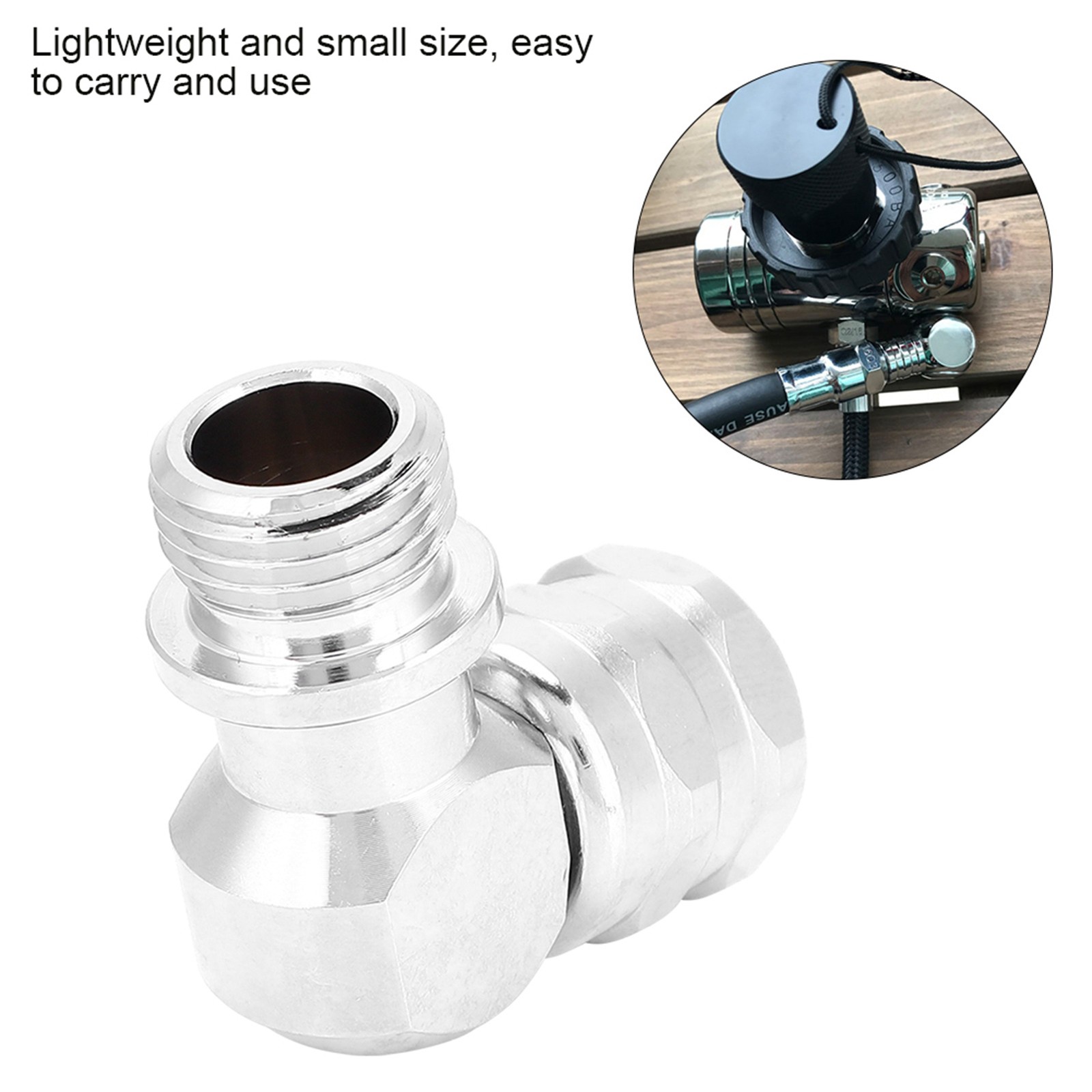 Chrome Plated Brass Diving Regulator Adapter For Scuba Diving ODWR