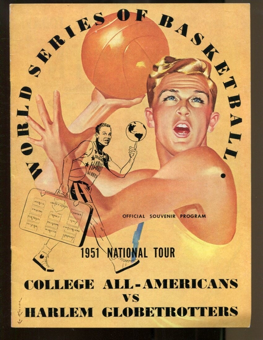 1951 Harlem Globetrotters v College All Americans Program Ex/MT 54055