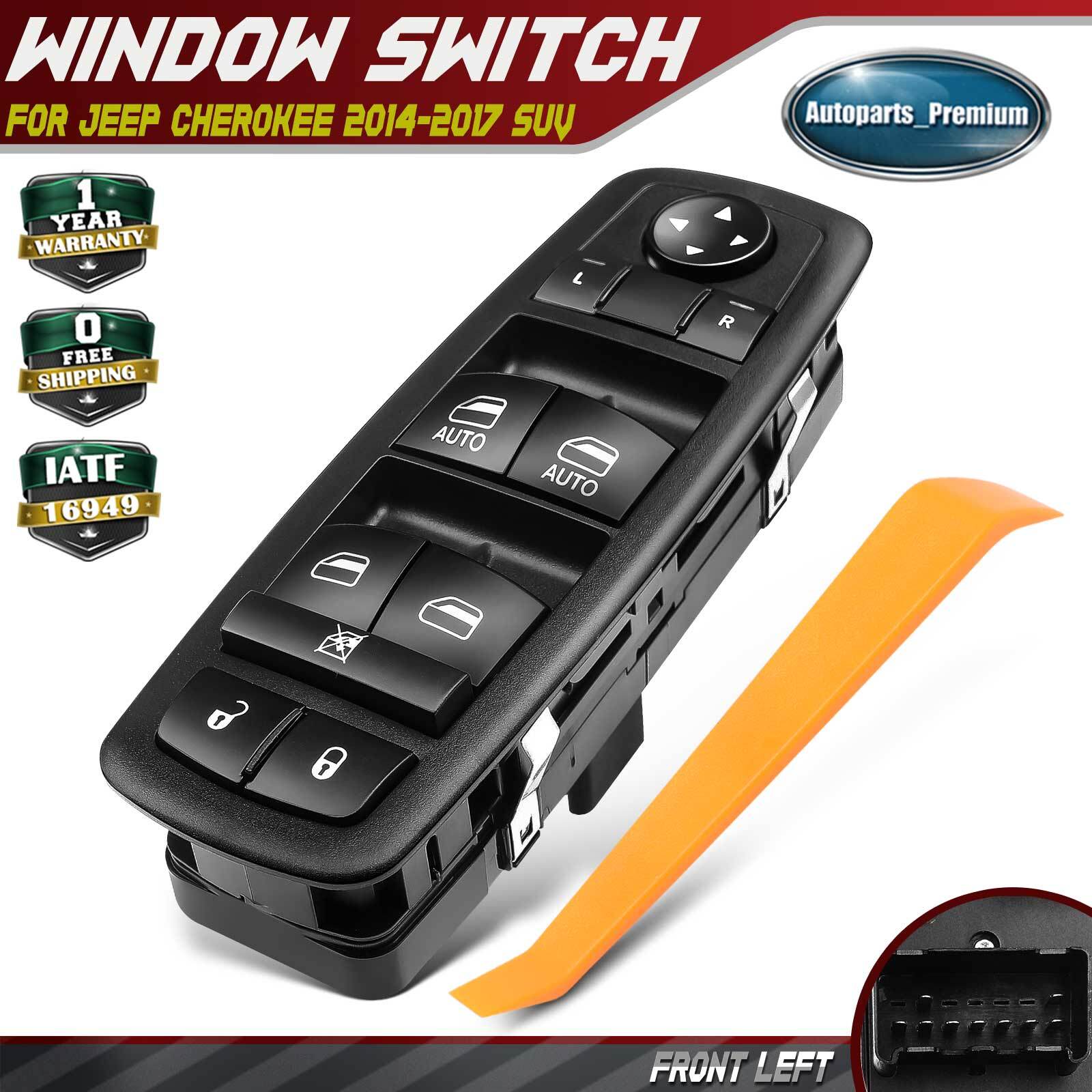 Front Left Master Main Power Window Switch with 3+9 PIN for Jeep Cherokee 2014