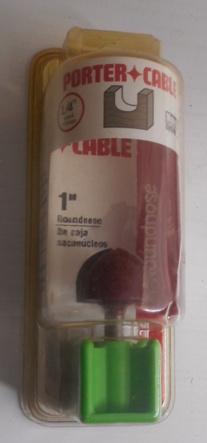 Porter Cable 2907613 Carbide Router Bit 1/4" Shank routs rounded grooves 1" wide