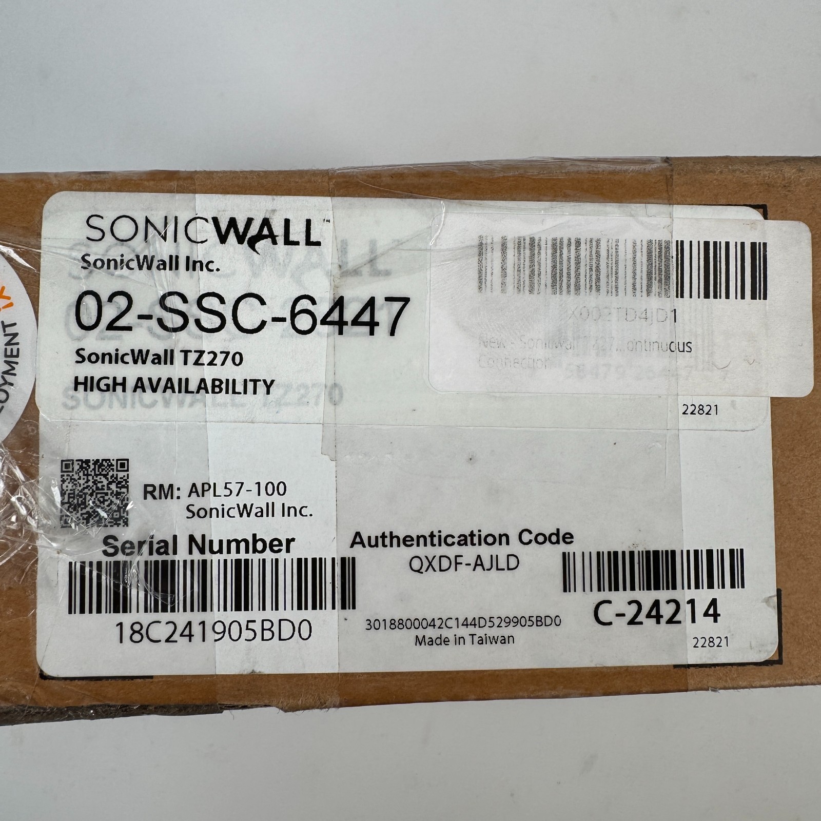 SonicWALL TZ270 High Availability Firewall - Black