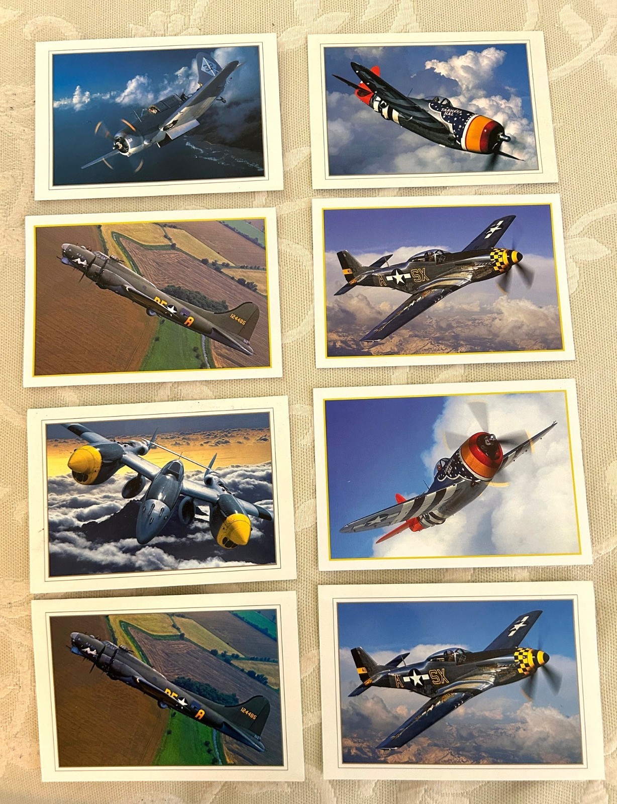 8 American Air Museum of Britain Blank Notecards Military Aircraft w Envelopes