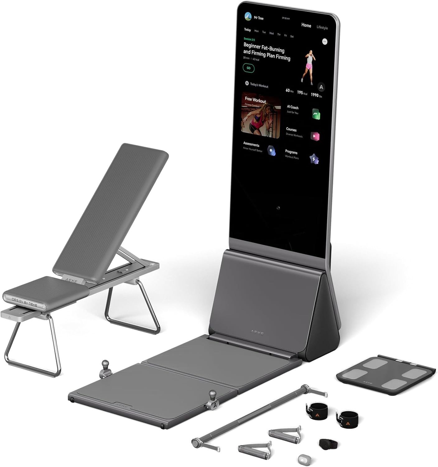 AEKE Smart Home Gym System- Fitness Mirror K1: Ai-Powered All-In-One Fitness Mac