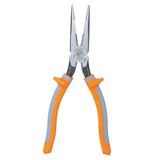 Klein Tools 2038RINS Pliers, Made in USA, Electrician's Insulated Long Nose