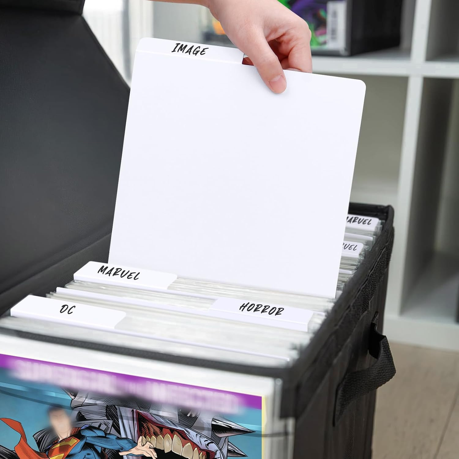 Comic Book Dividers, 25 Pack Cardboard Comic Book Dividers with Tabs for Comic