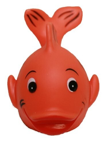 Gold Fish Toy, Pet Lovers Squeaky & Floating Upright Bath Toy- Waddlers Brand