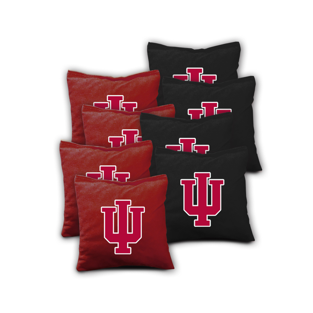 INDIANA HOOSIERS Cornhole Bags SET of 8 ACA REGULATION Baggo Bean Bags