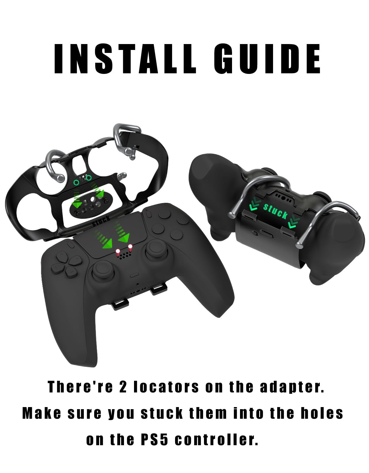 FPS Mechanical Paddles Attachment for PS5 Controller - Back Buttons, Black