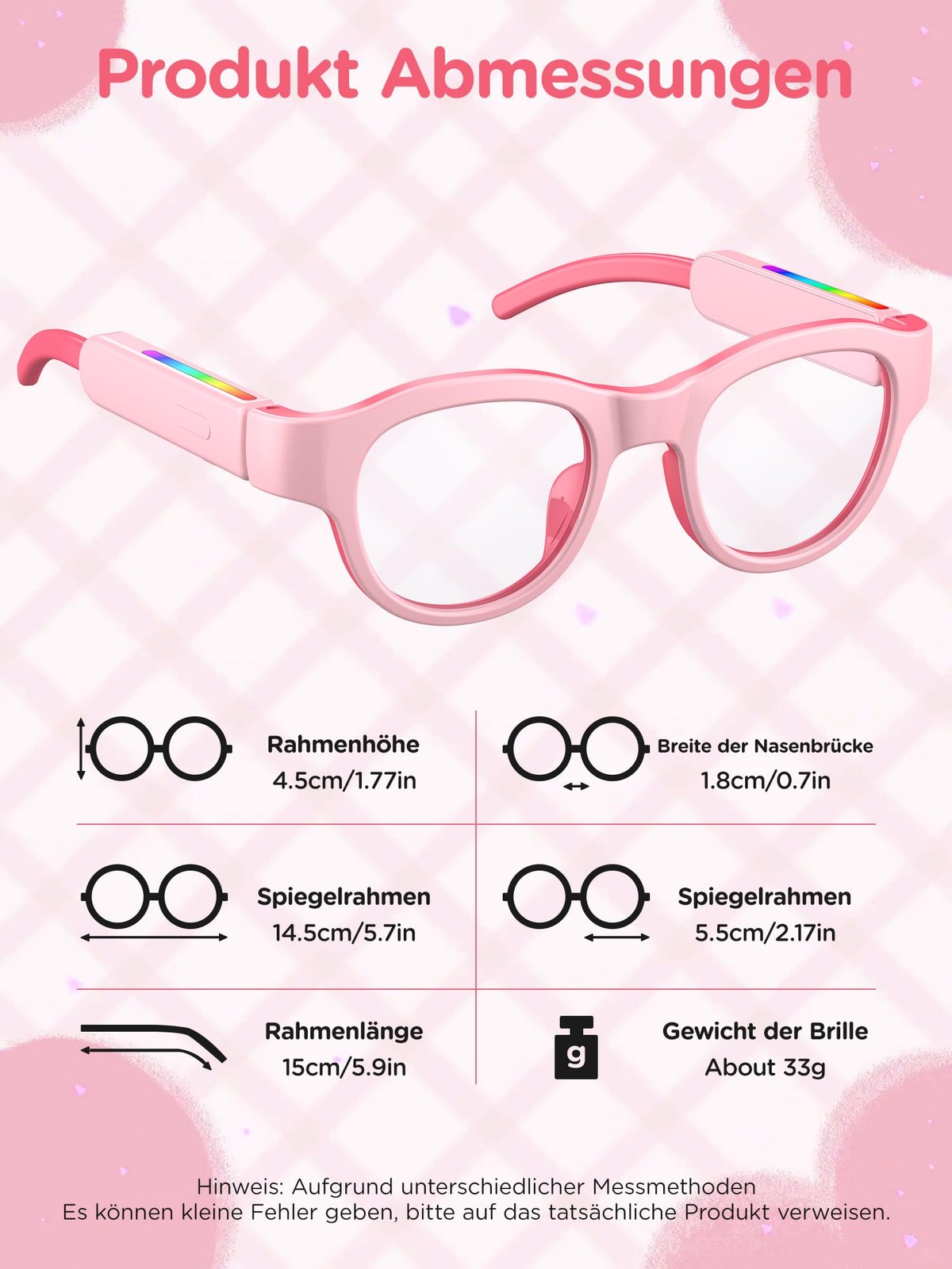 Blue Light Glasses with Bluetooth glasses, Open-Frame Directional Stereo Soun...
