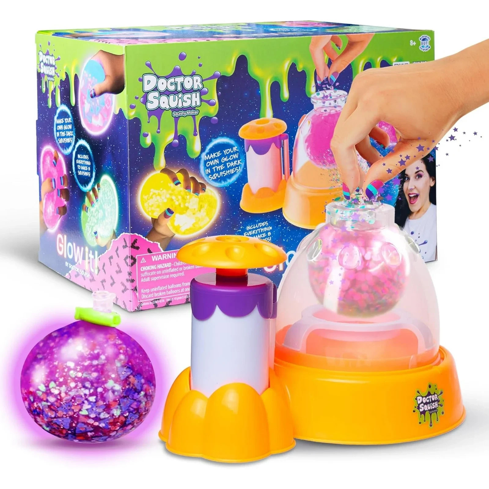 Doctor Squish Glow it! Squishy Maker Neon, Create Your Very Own Squishies!