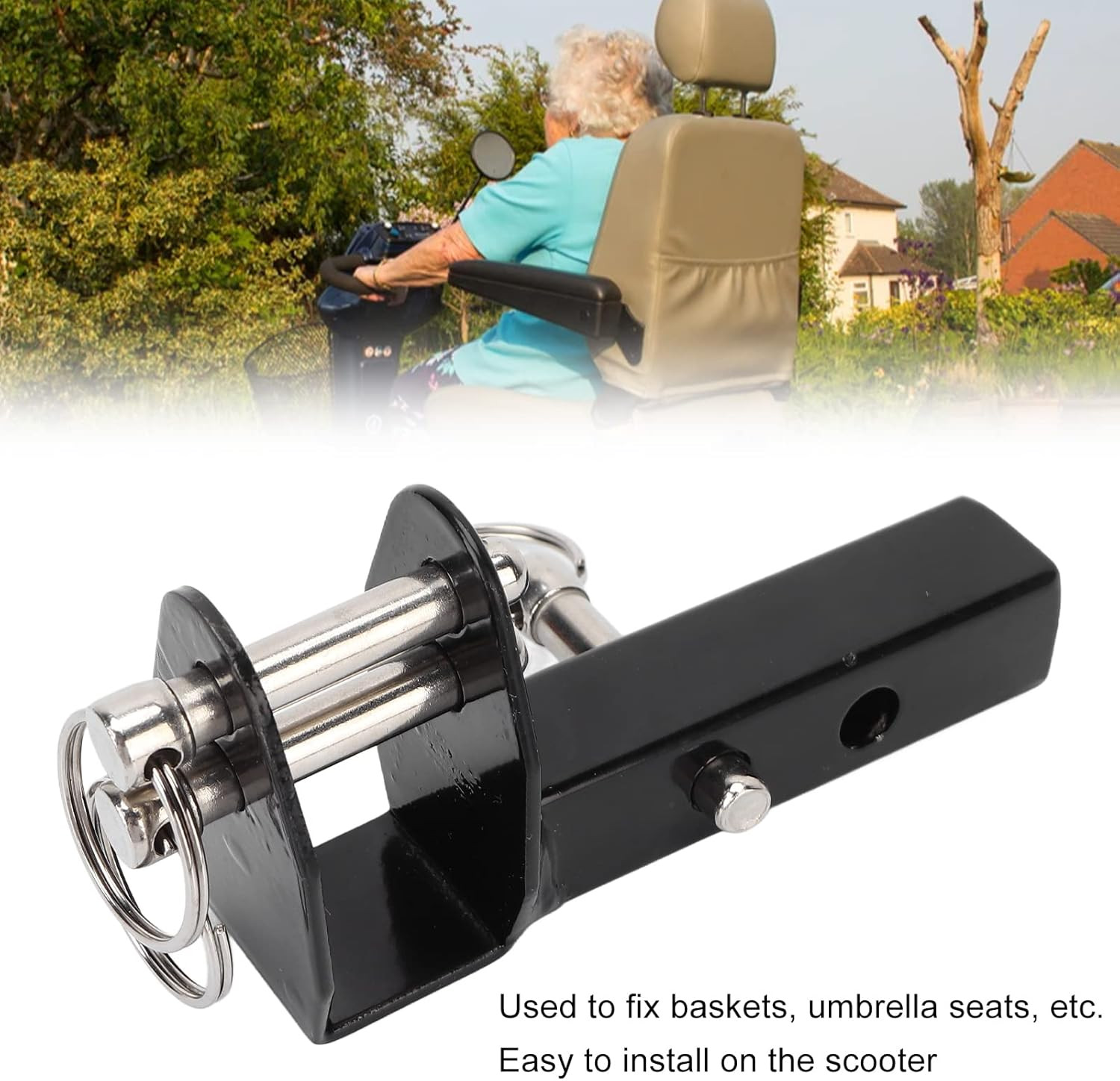 Mobility Scooter Rear Mounting Bracket, Aluminum Alloy Trailer & Basket Bracket