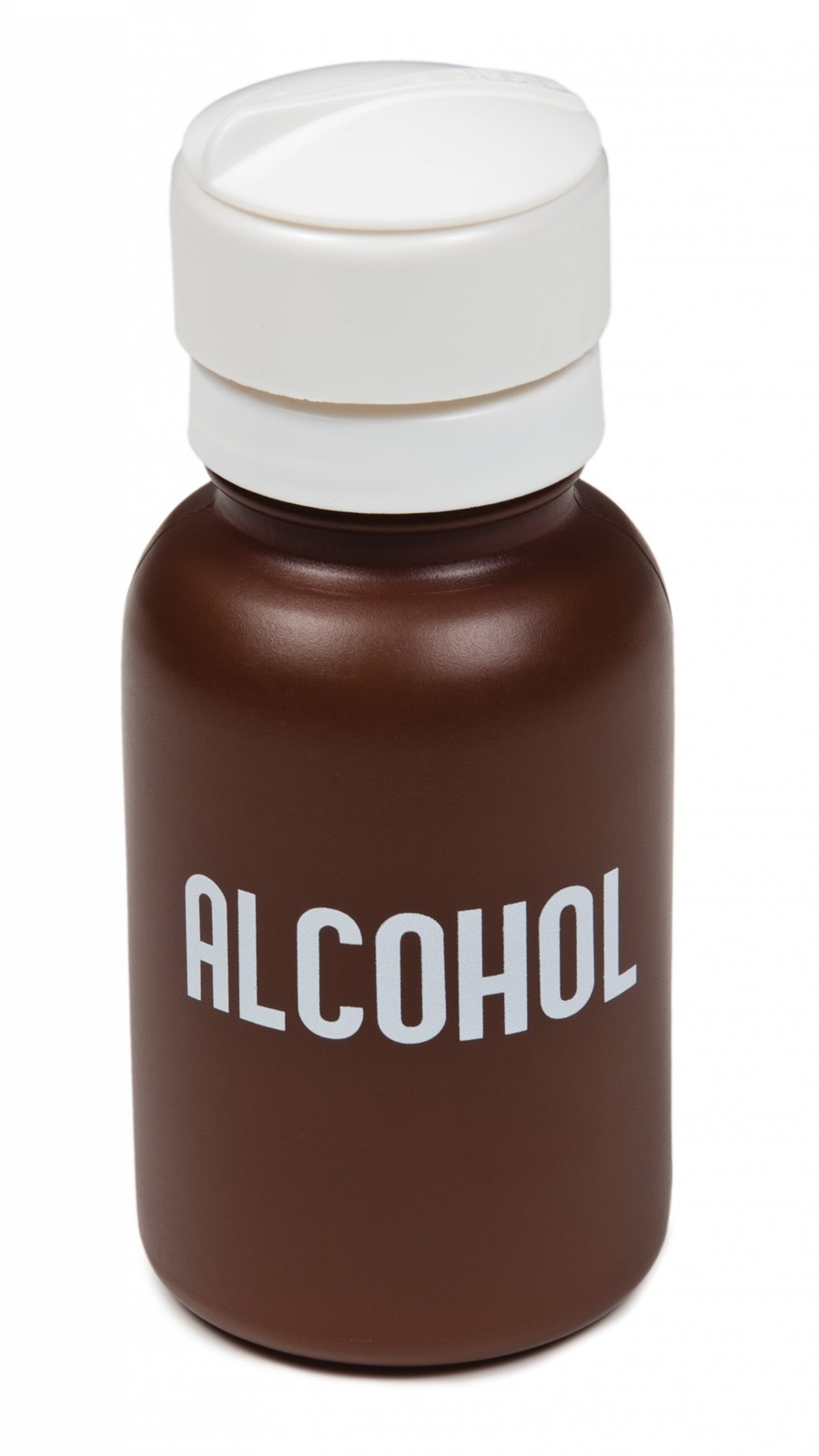 GRAFCO Alcohol Dispensing Bottle Polypropylene Brown 8 oz. ALCOHOL IMPRINT