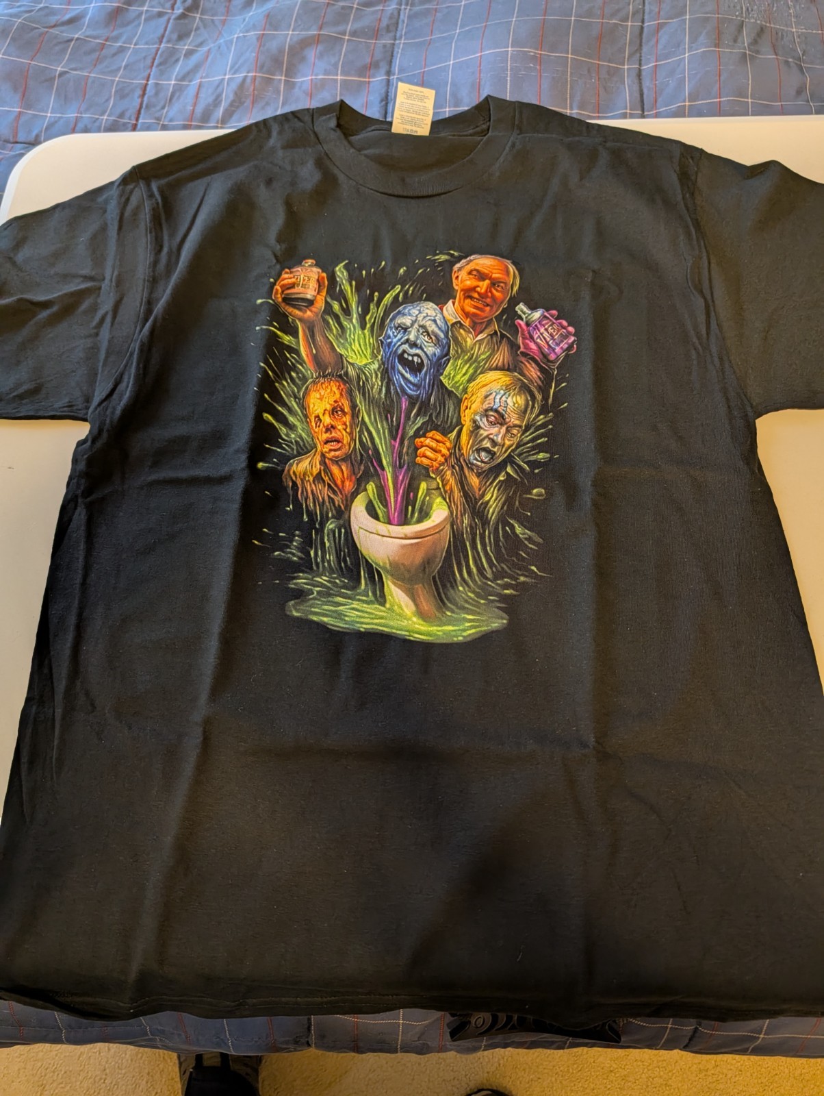 ZOBIE FRIGHT STREET TRASH INSPIRED HEAVY WEIGHT T SHIRT L BLACK BNNW