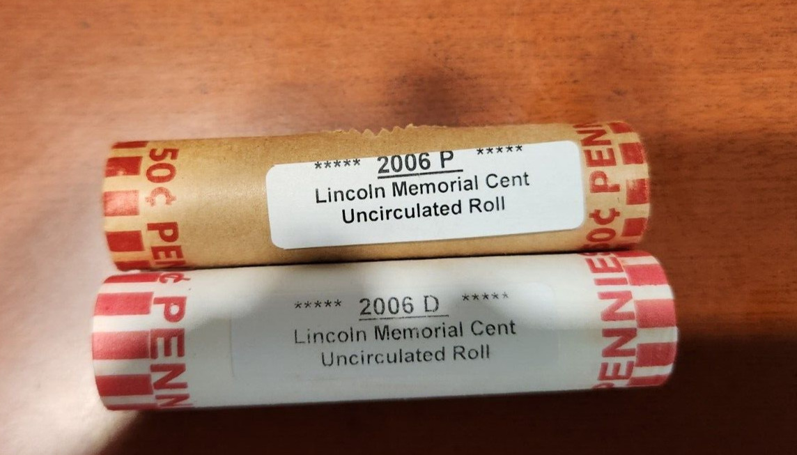 2006 P & D rolls* Lincoln Penny with Bonus Plus Free Shipping