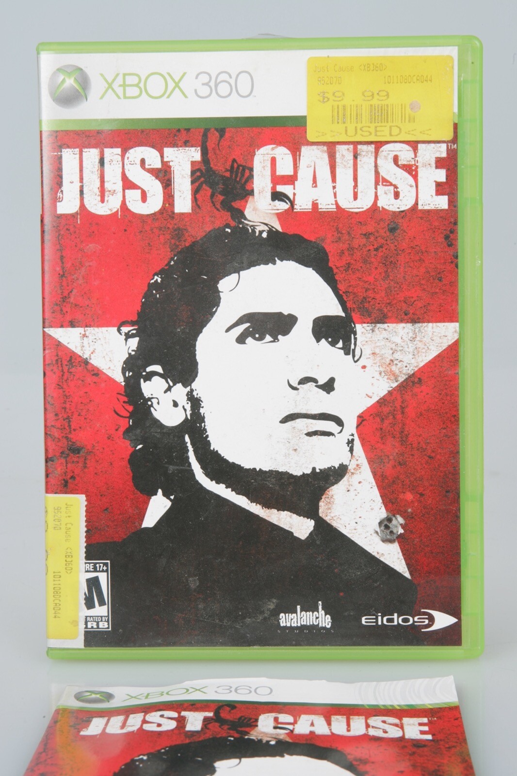 JUST CAUSE Nintendo XBOX 360 CASE MANUAL ONLY No Disk