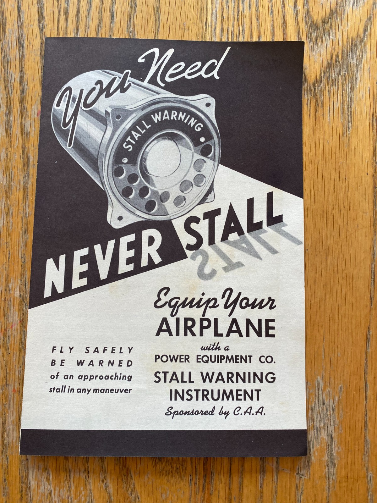 Airplane Never Stall Brochure 1946