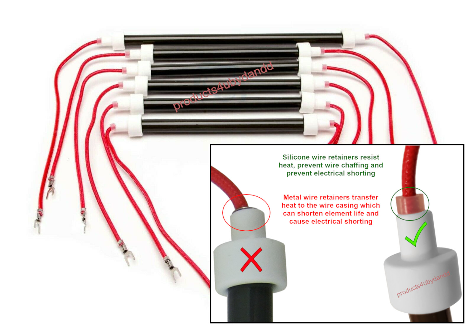 NEW Edenpure Bulbs - Set of 6 GEN3 1000 Infrared Heater Heating Elements