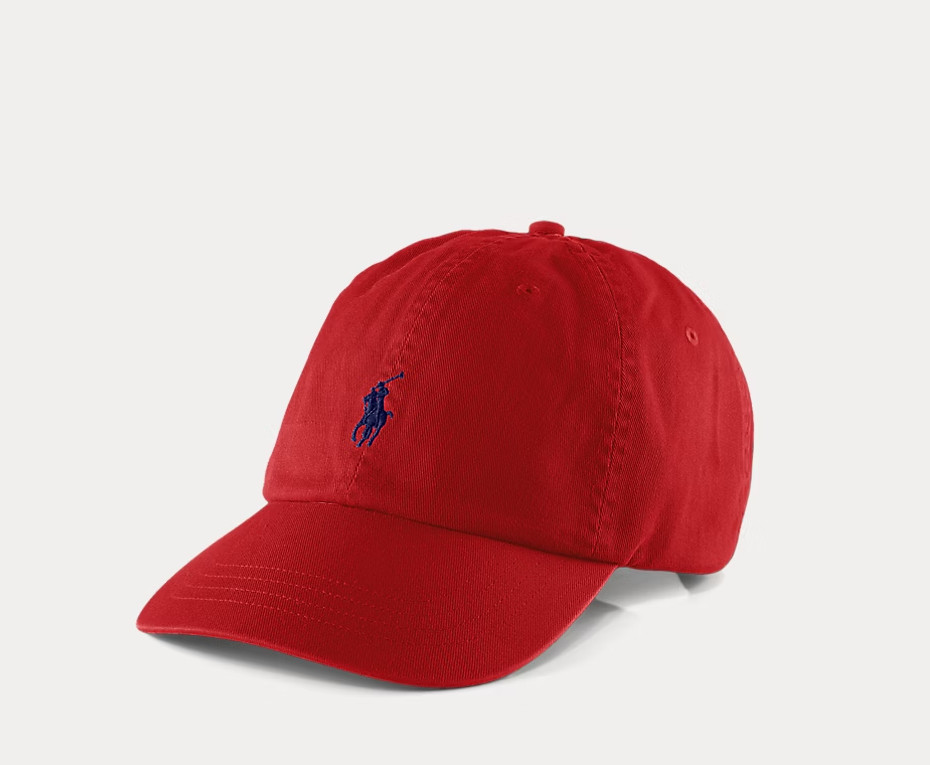 Polo Ralph Lauren Men's One Size Cotton Chino Adjustable Ball Cap Red