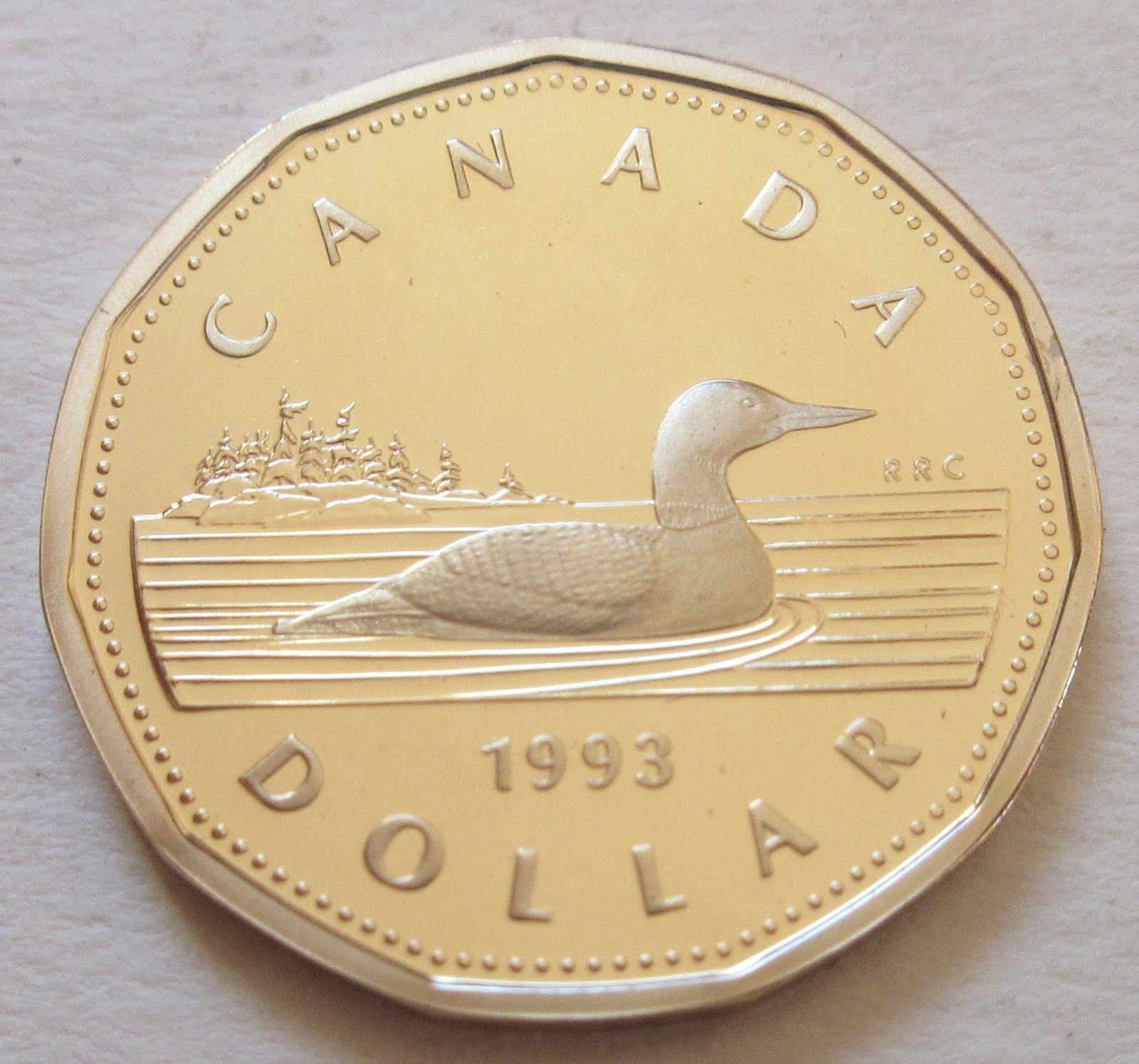 1993 Canada PROOF One Dollar Loonie Coin. Mint UNC $1