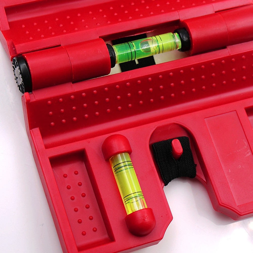 Fence Post Level Tool Versatile Adjustable Plastic Red Vertical 3 Vials