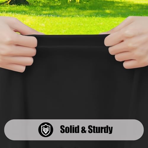 4 Pack Rectangle Picnic Table Cloth, Waterproof Elastic Fitted 30"X72" Black