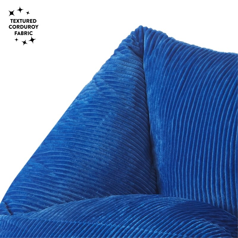 Becky G Alejandra Ribbed Plush Foam Chair Comfortable Indoor Seating 33x34x27 US