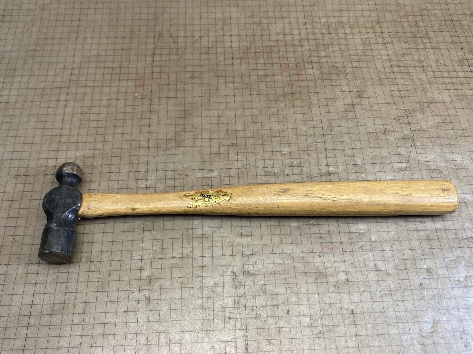 VTG Heller A Small Ball Peen Hammer 5 oz Jewelers Silversmith Gunsmith Tool Nice