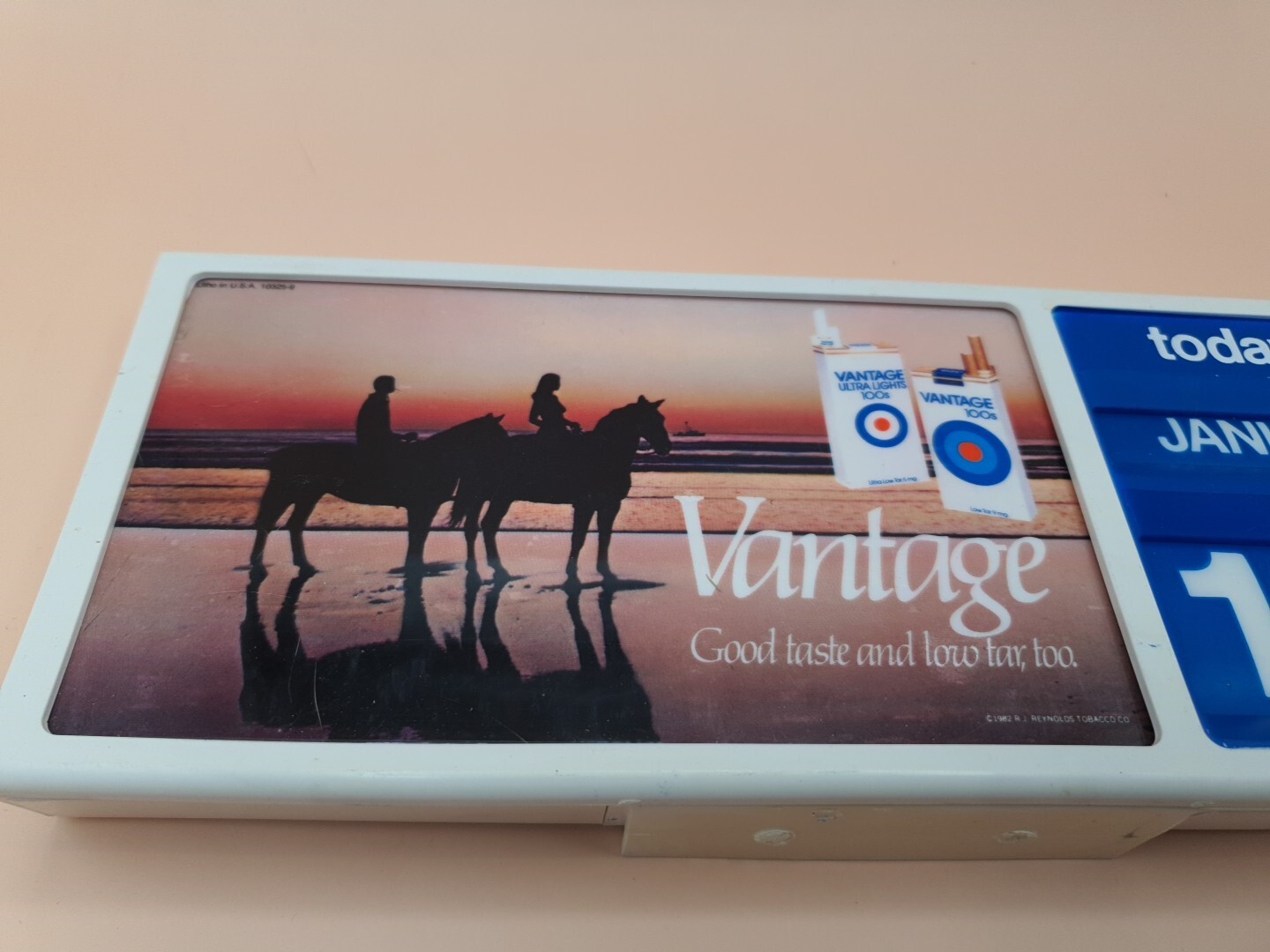 ORIGINAL 1990's Vantage Cigarette Daily Calendar Vintage