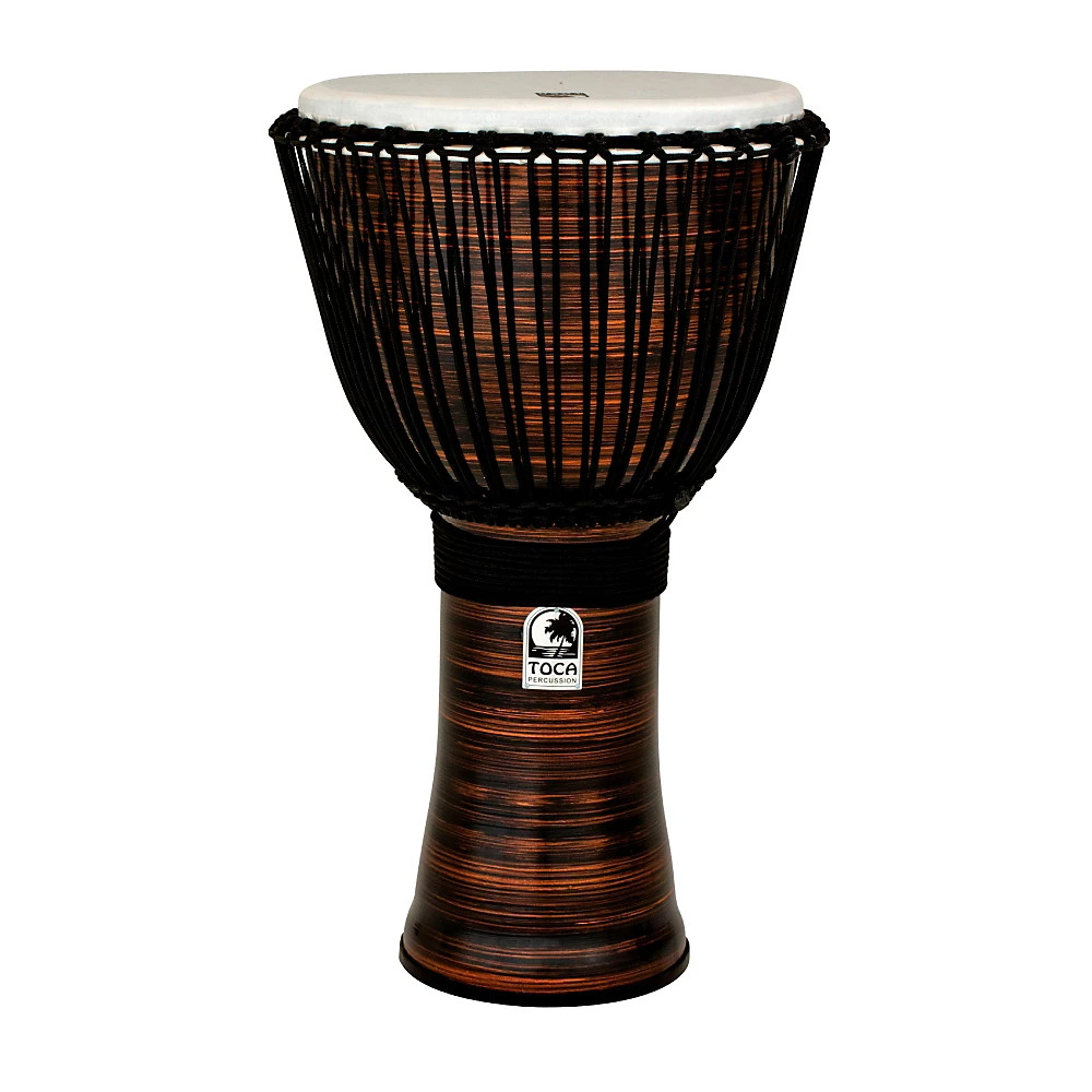 Toca Spun Copper Rope Tuned Djembe with Bag 14 in.