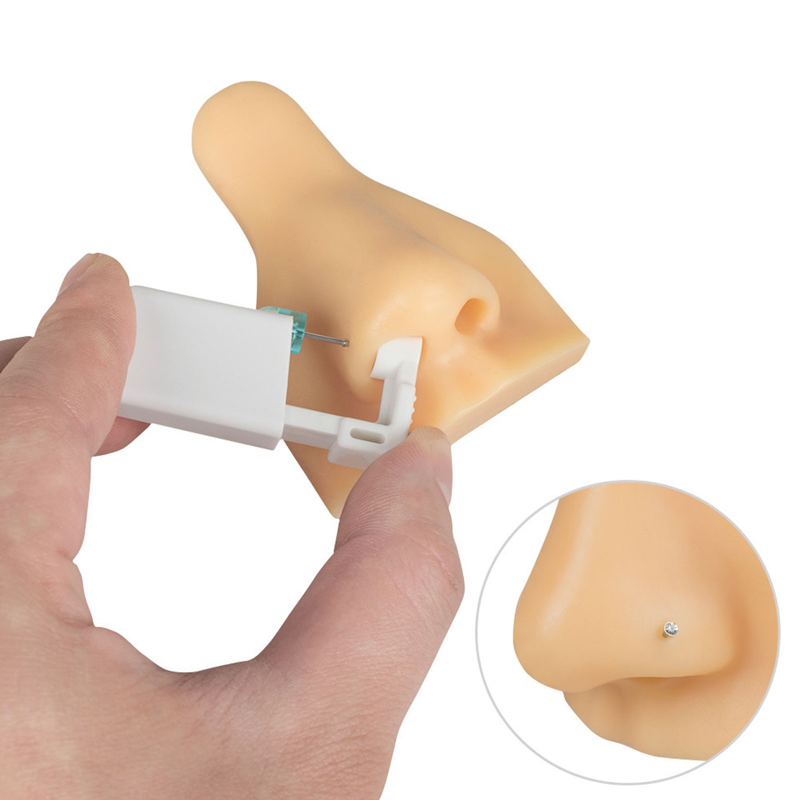 3D Silicone Nose Model Flexible Fake Nose Practice Model For Practicing Light