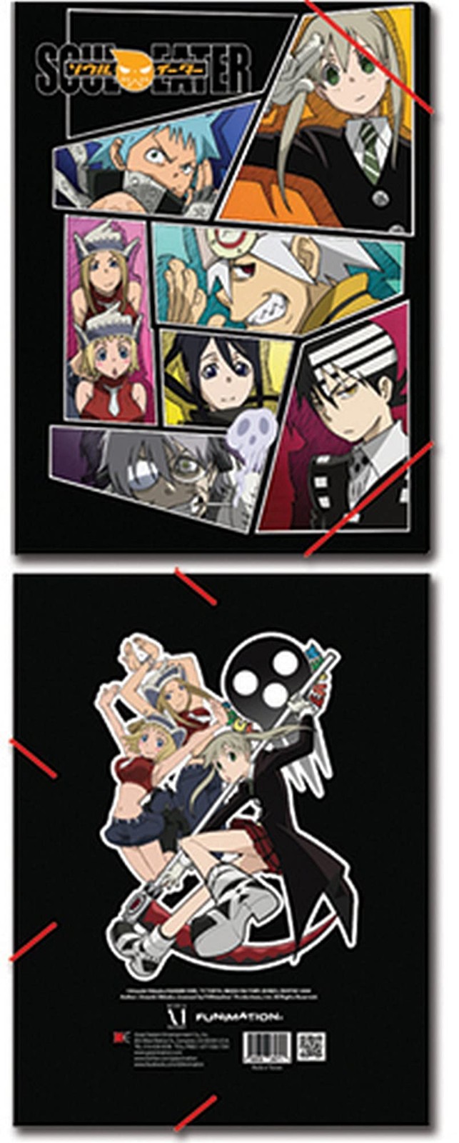 Soul Eater Meisters and Weapons Elastic Band Document Folder File Black