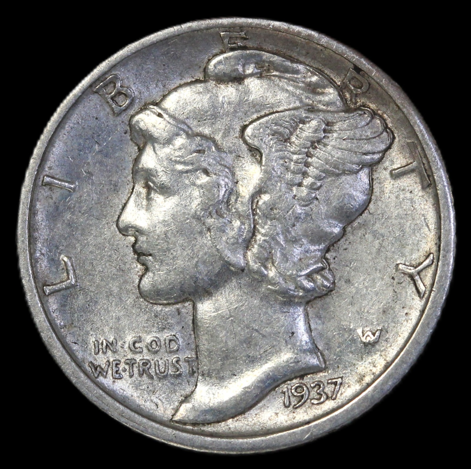 1937-D 10C Mercury Dime -Double Die Obverse (DDO) Choice AU- SMH-2211