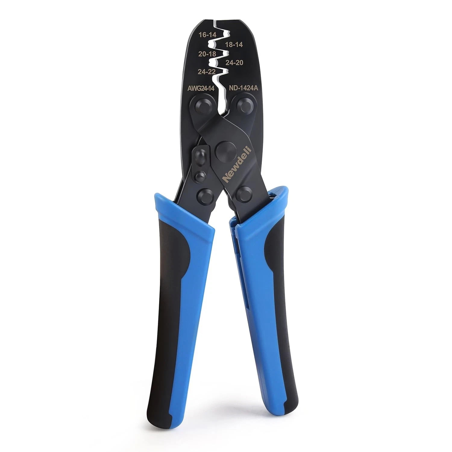 Newdeli Molex Crimper 24-14 AWG Non-Insulated Open Barrel Crimping Tool for J...