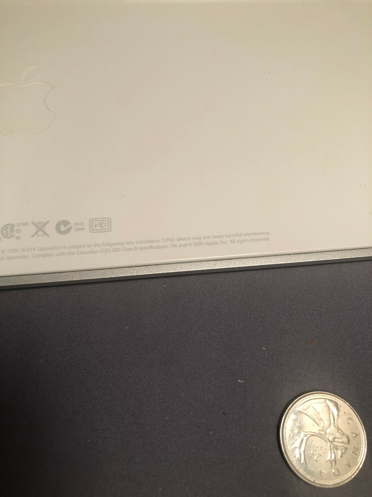 ALUMINUM WHITE APPLE WIRELESS KEYBOARD A1314 BLUETOOTH