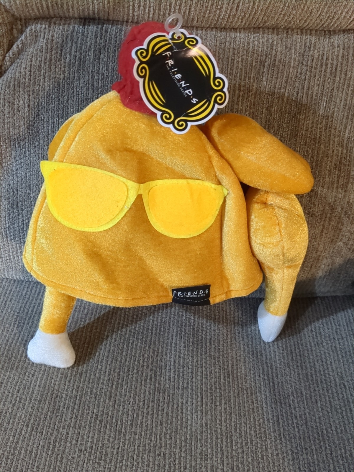 Friends TV Show Turkey Hat with Sunglasses Fabric Monica Thanksgiving NEW NWT