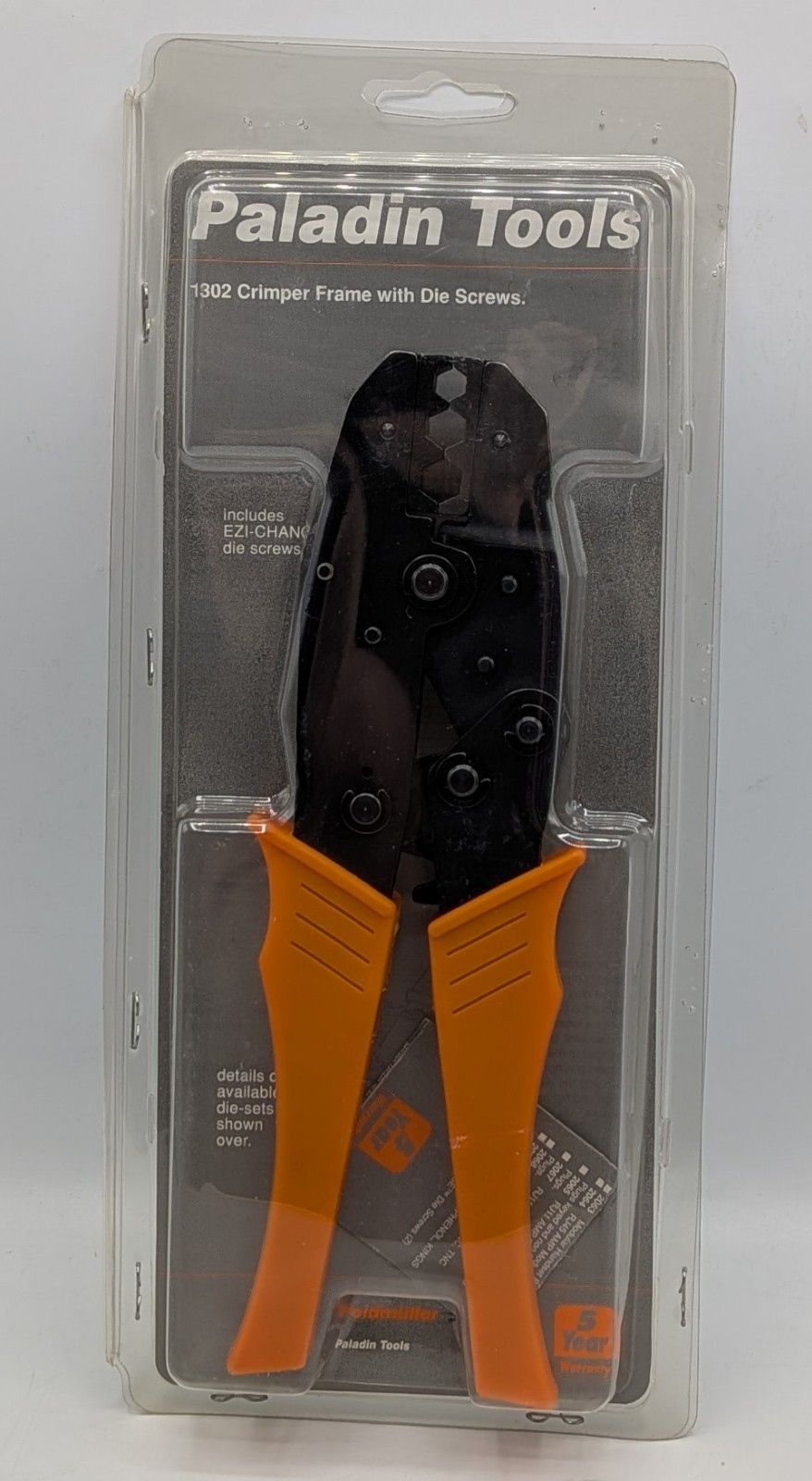 Paladin Tools 1302 Crimper Frame with Die Screws NEW