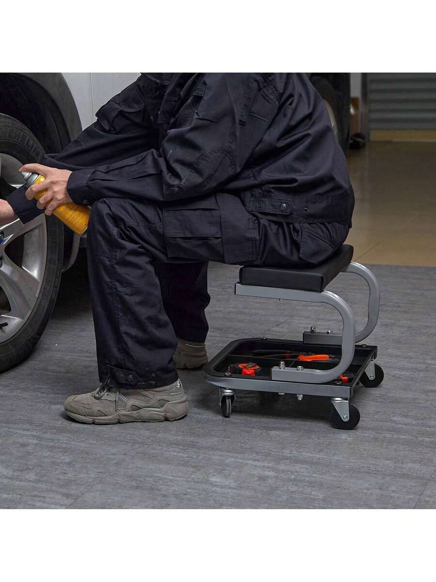 Wheeled Rolling Garage Work Bench  250-lb Capacity, Black