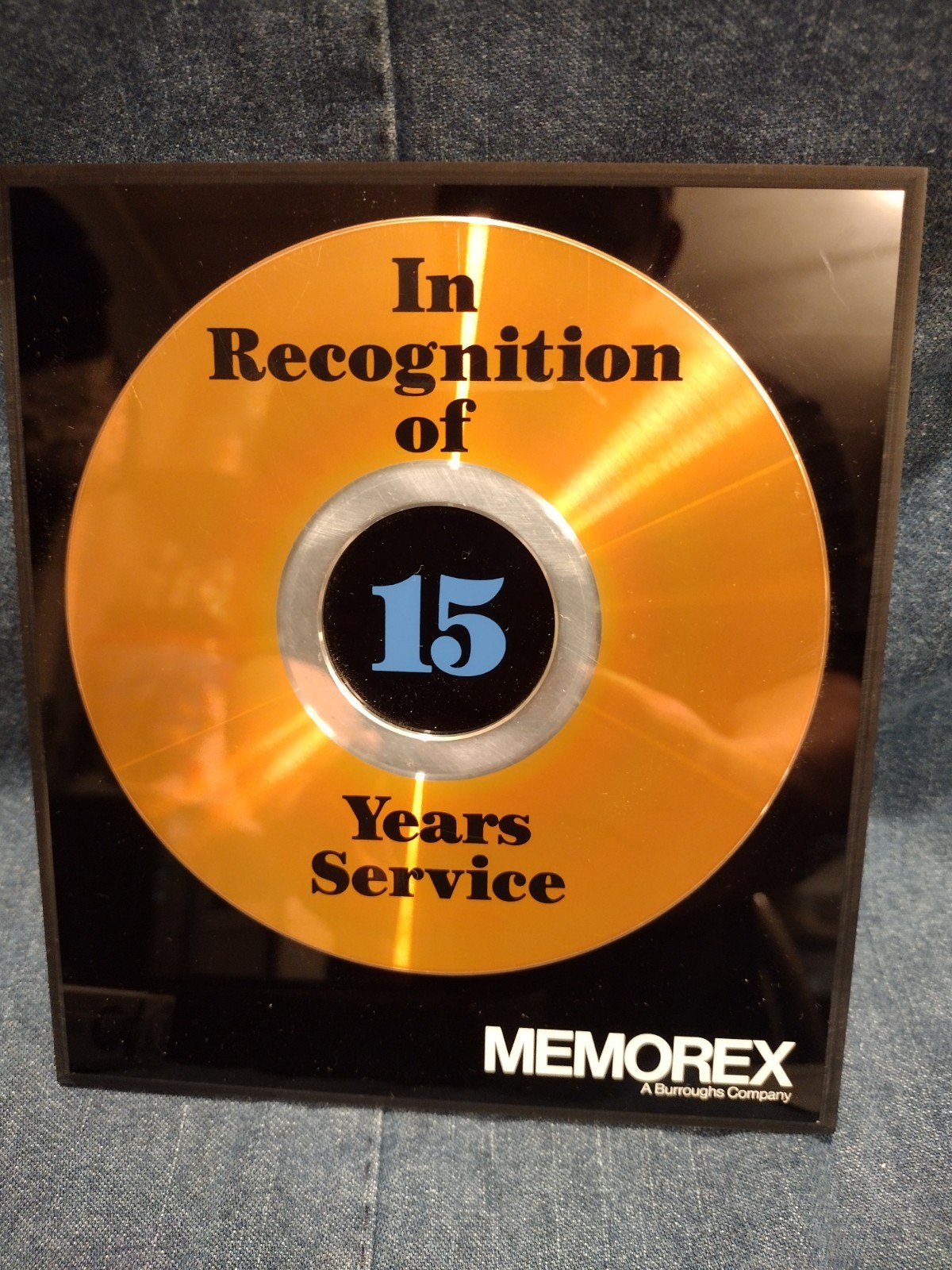 Vintage Memorex Computer 15 Year Award - Rare, Collector's Item, 1980's Borough