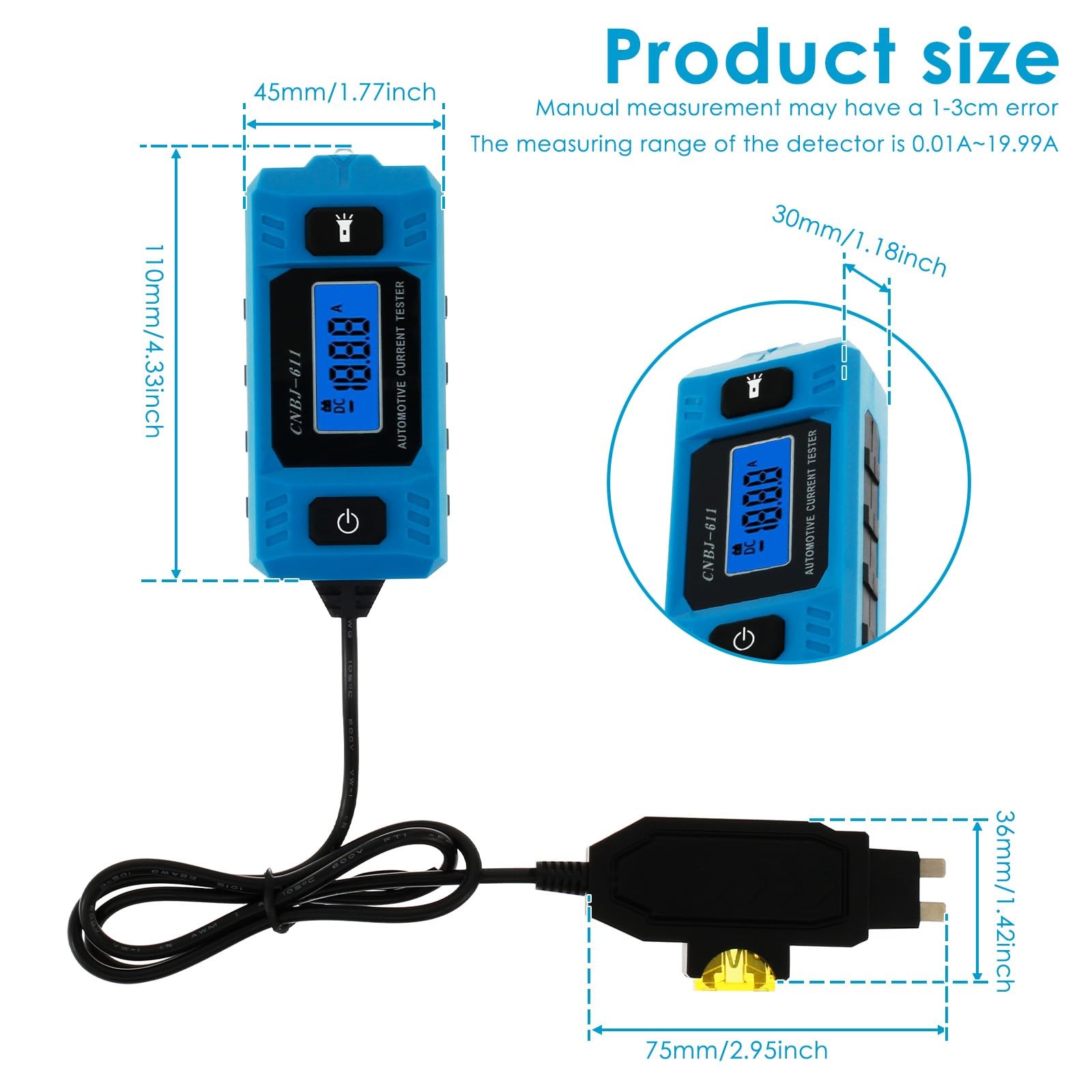 Automotive Circuit Fault Probe Tester, 20A 48V High-Precision Car Basic model
