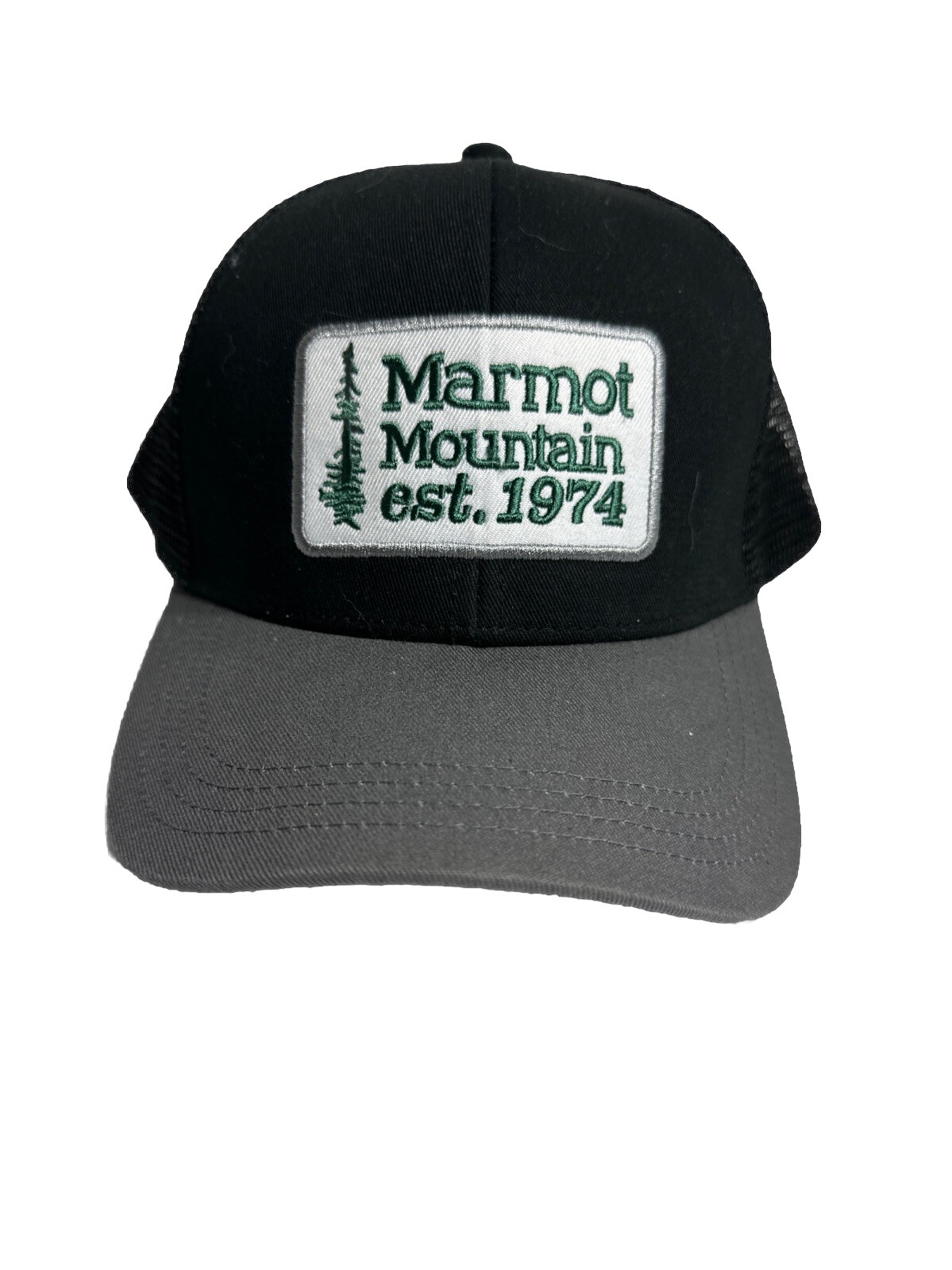 Marmot Mountain Black Bill Mesh Patch Trucker Hat