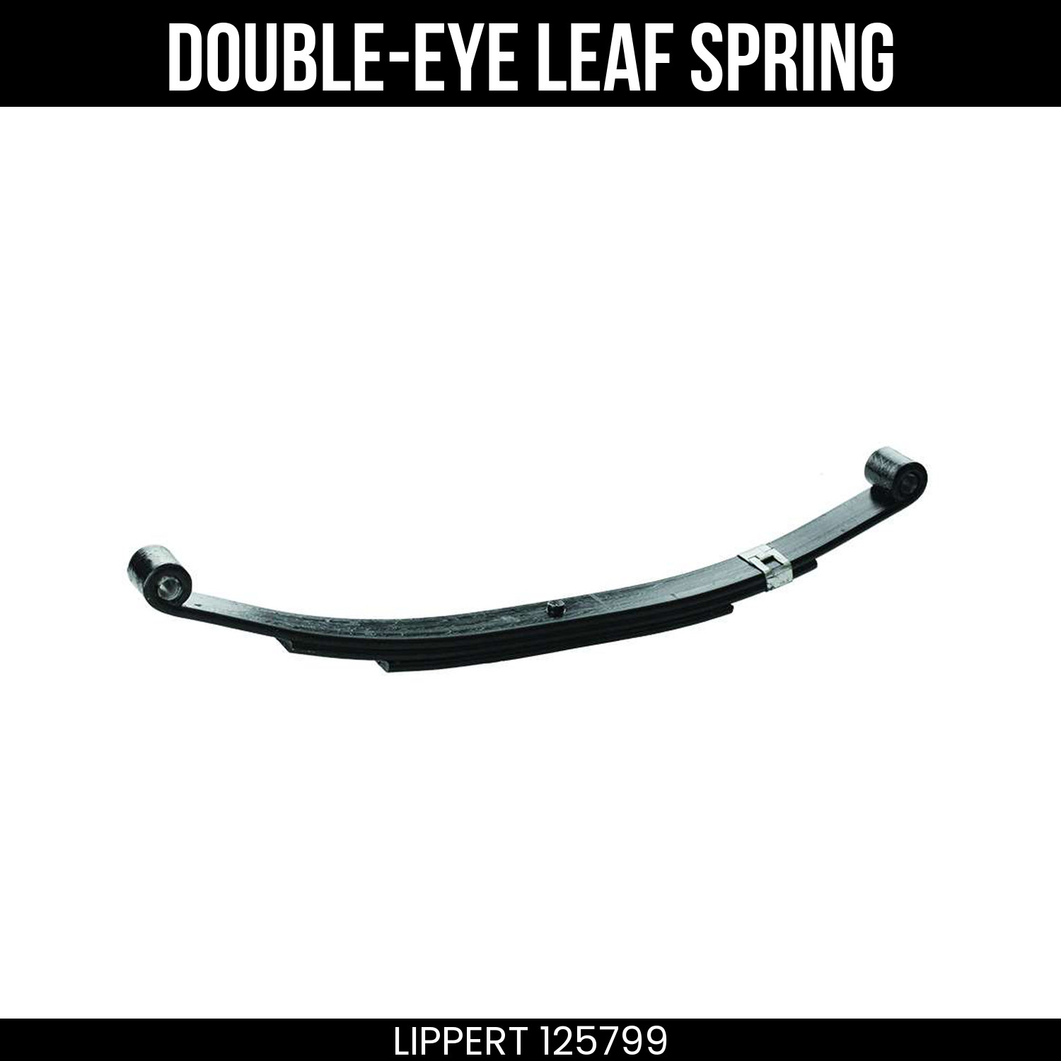 Lippert 2000 lb Double-Eye Leaf Spring, RV Trailer Suspension, 24 Inch, 125799