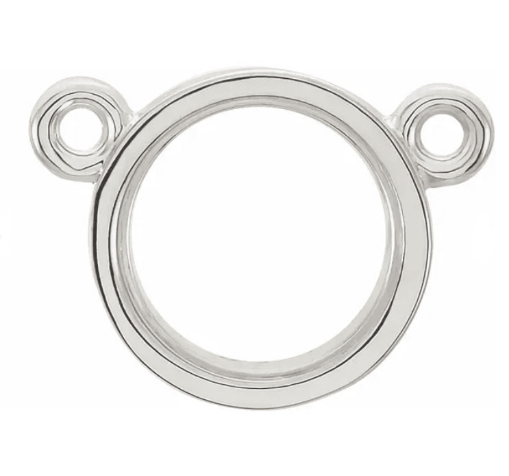 5.8mm 3/4ct Solid PLATINUM 950 Round Bezel Center Necklace Setting Mount USA