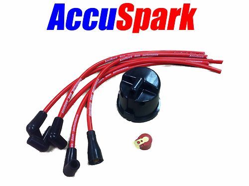 Hillman Imp 25D, Distributor Cap Side Cap AccuSpark Red Rotor Arm and HT leads.