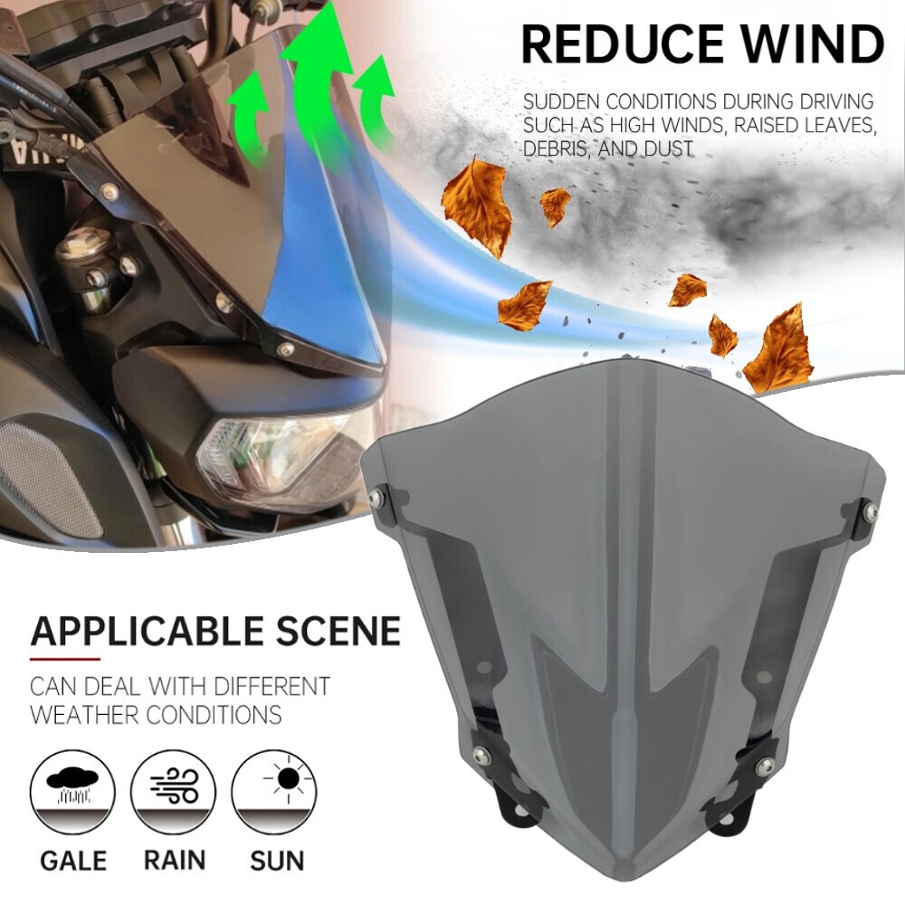 Windshield Windscreen Pare-brise For YAMAHA MT-07 FZ-07 2014-2017 2016 MT07 FZ07