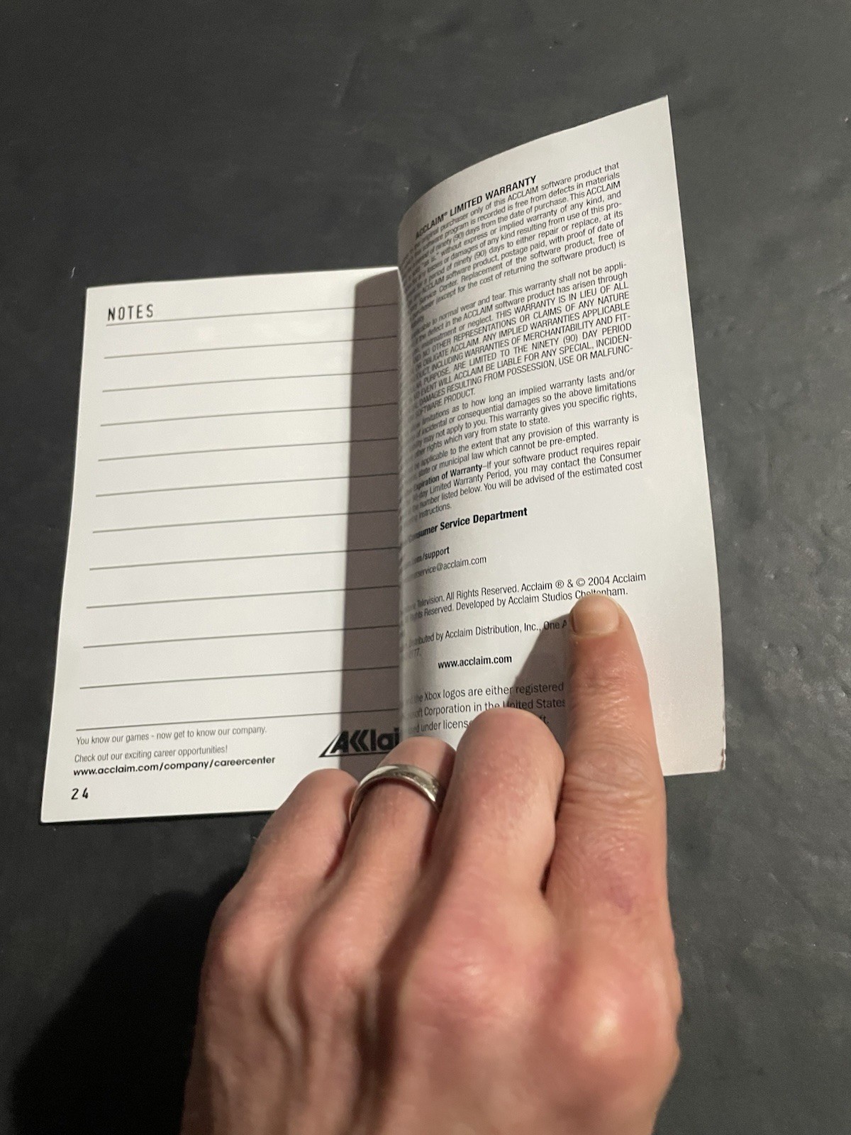 Alias Xbox Manual only