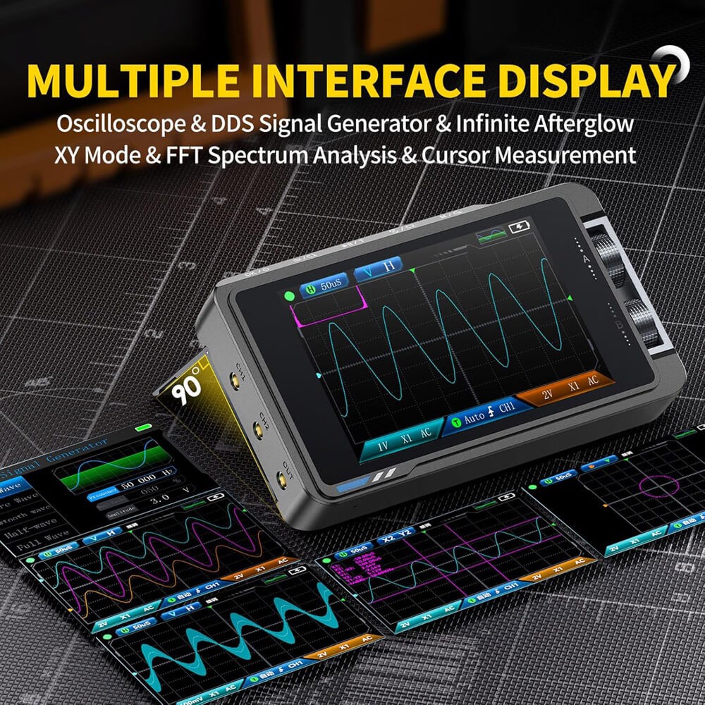 Digital Oscilloscope Multilingual Support with 3.5" Color Screen DS215H