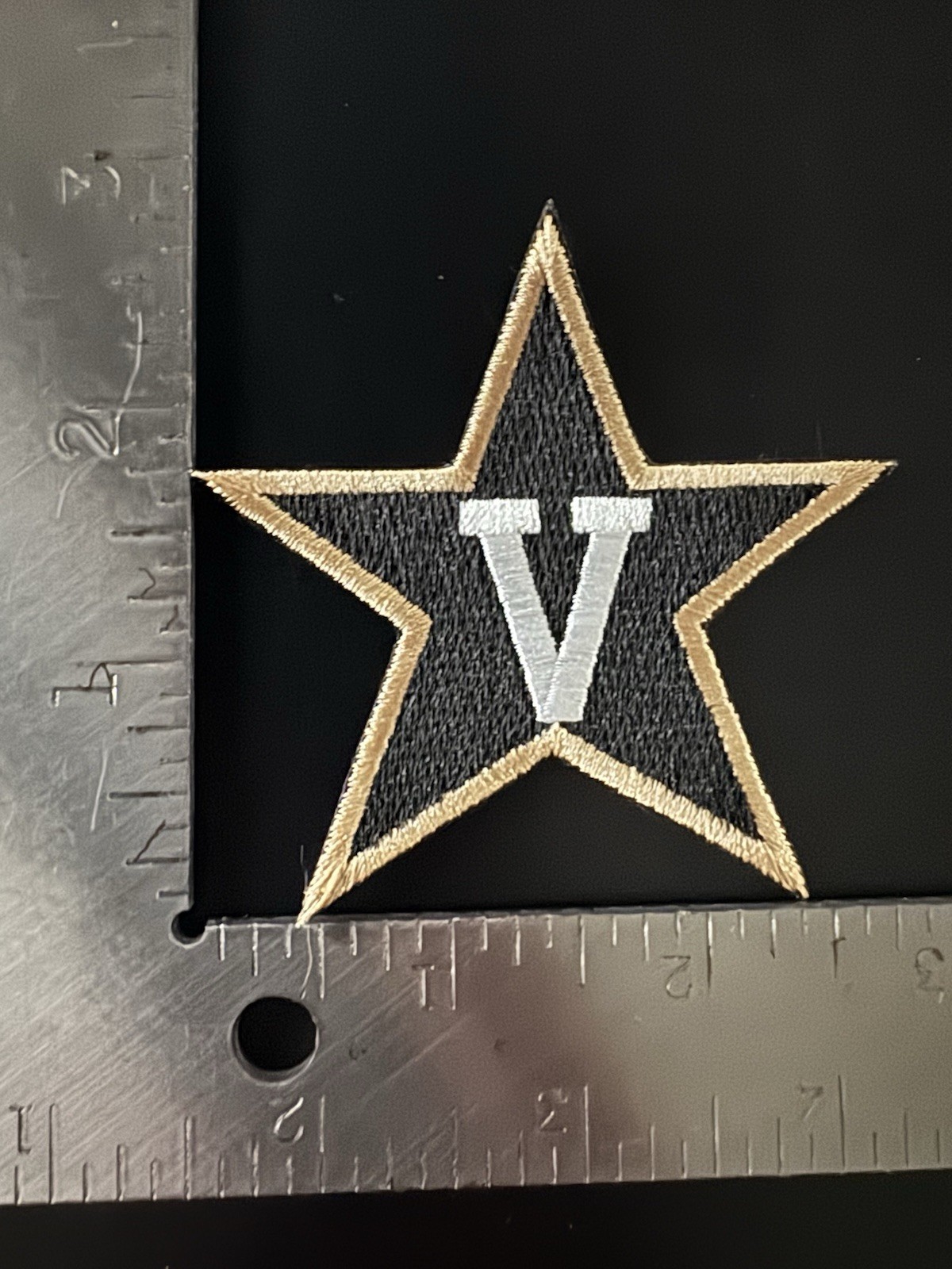 RETRO VINTAGE THROWBACK VANDERBILT COMMODORES V STAR LOGO PATCH NEW-OLD STOCK
